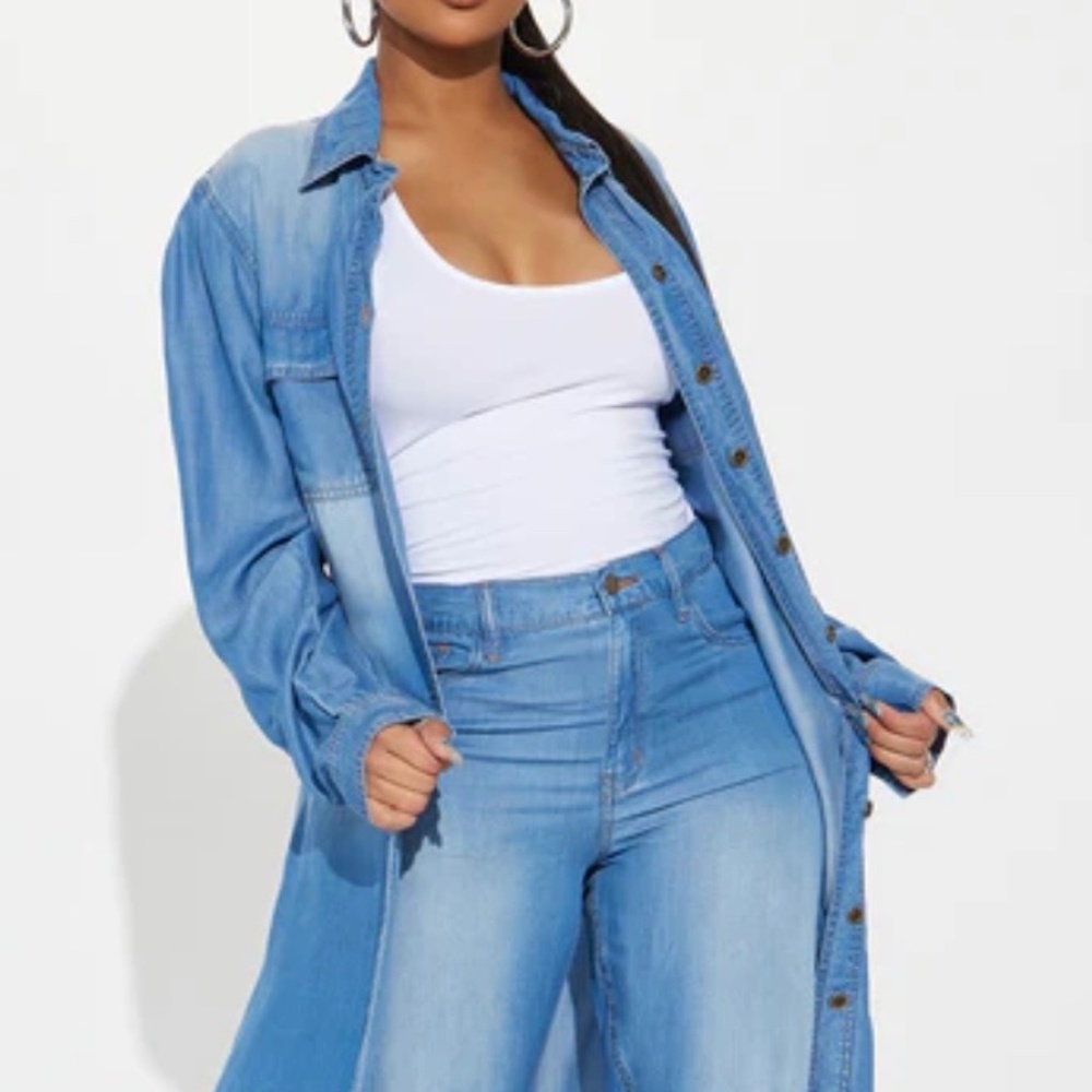 NEW 2PC Set/Urban Blues Washed Wide Leg Pant Set - Small